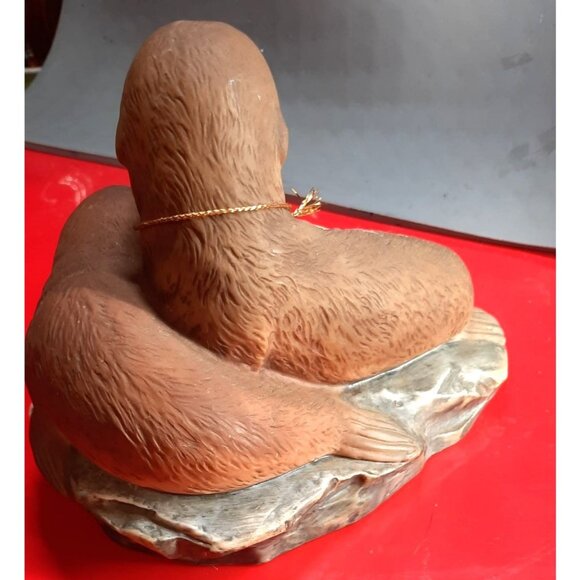 Vintage 1981 Homco Masterpiece Hand-Painted Porcelain‎ Sea Otters Figurine - Picture 8 of 16